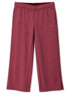 Nike Therma-FIT Women’s Large Fleece Pants Burgundy Red Wide Leg